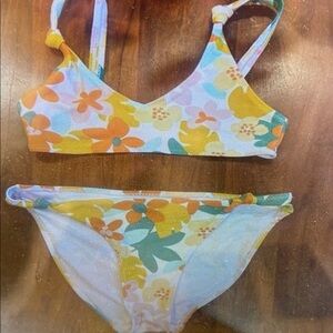 Floral Kids Swim Bikini - Multicolor